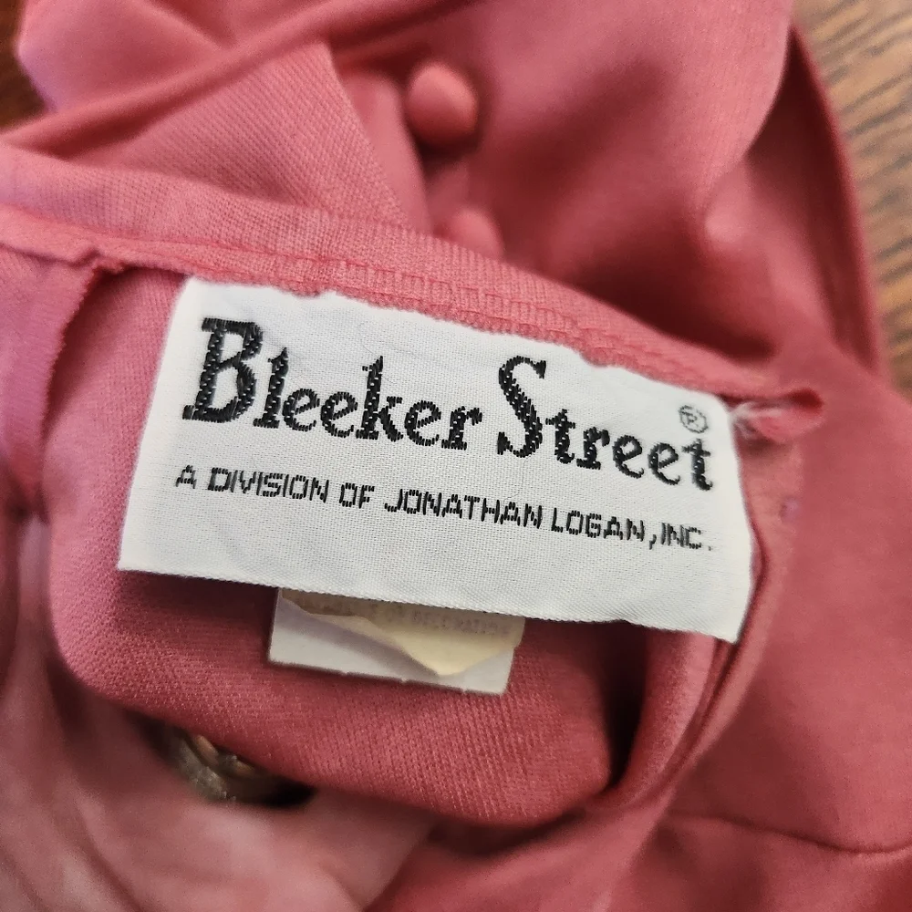 Vintage 70’s Bleeker Street pink sleeveless pleated maxi dress size Large - Picture 7 of 12